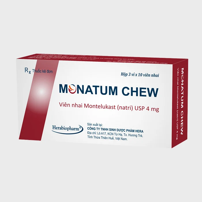 Monatum Chew 4mg - Điều trị hen suyễn