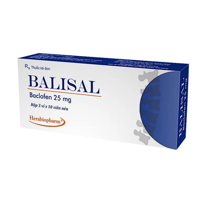 Balisal 25mg (Hộp 03 vỉ x 10 viên) - Ức chế co thắt cơ vân trong