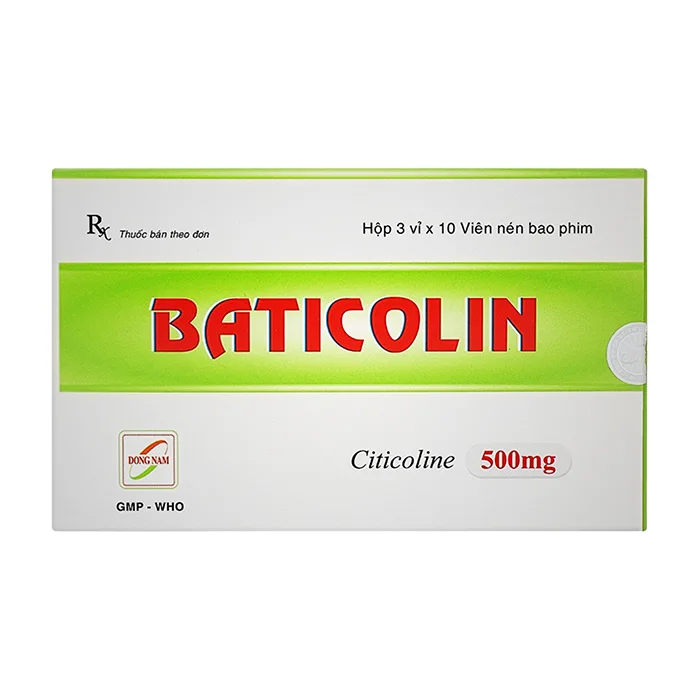 Baticolin 500mg - Điều trị bệnh mạch máu não, chấn thương sọ não