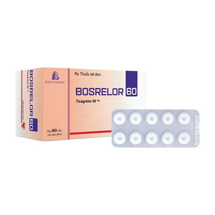 Bosrelor 60 (Hộp 06 vỉ × 10 viên) - Điều trị ngăn ngừa huyết khối gây xơ vữa động mạch