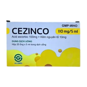 Cezinco 110mg/5ml (Hộp 30 ống x 5ml) - Điều trị mệt mỏi sau cảm cúm, tng sức đề kháng