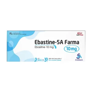 Ebastin-5A 10mg (3 vỉ x 10 viên) - Điều trị các triệu chứng dị ứng như viêm mũi dị ứng, viêm kết mạc dị ứng theo mùa