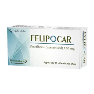 Felipocar 160mg (3 vỉ x 10 viên) - Điều trị tăng triglyceride máu