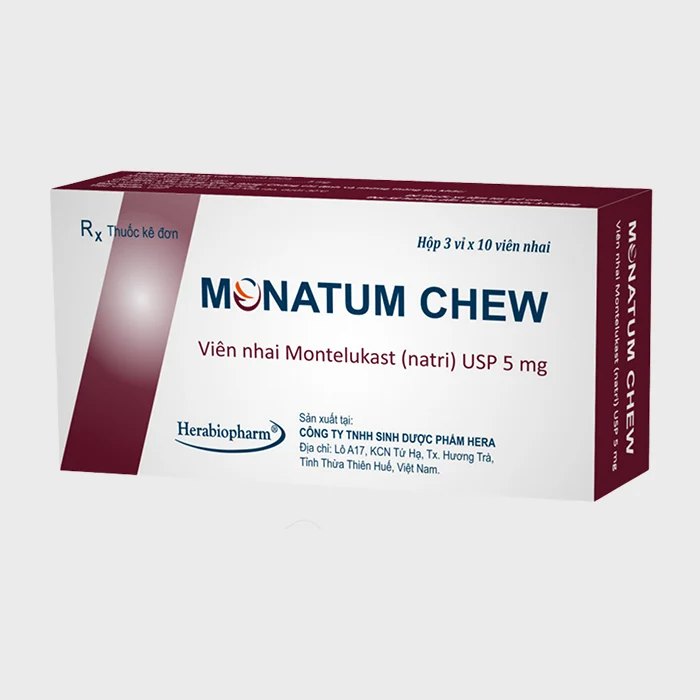 Monatum Chew 5mg - Điều trị hen suyễn