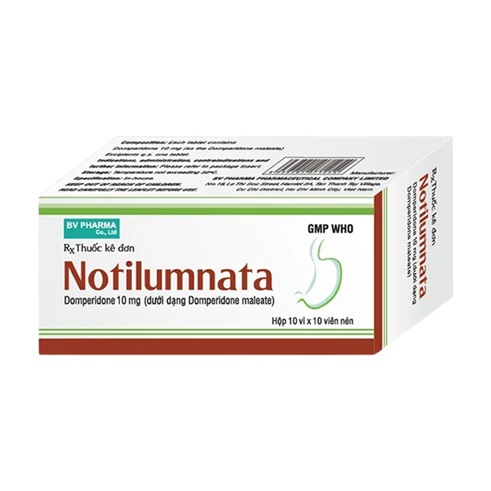 Notilumnata 10mg (Hộp 10 vỉ x 10 viên) - Giảm các triệu chứng nôn và buồn nôn