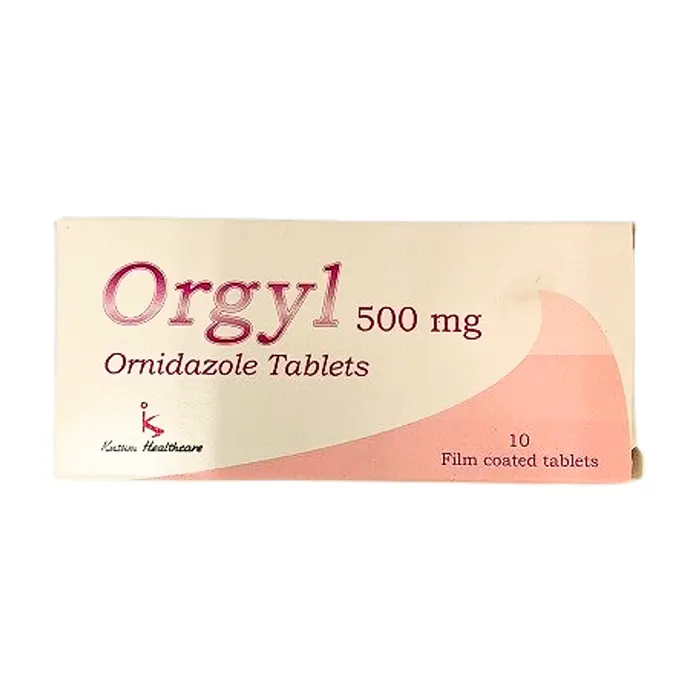 Orgyl 500mg (1 vỉ x 10 viên) - Điều trị nhiễm trùng, nhiễm vi sinh vật đơn bào