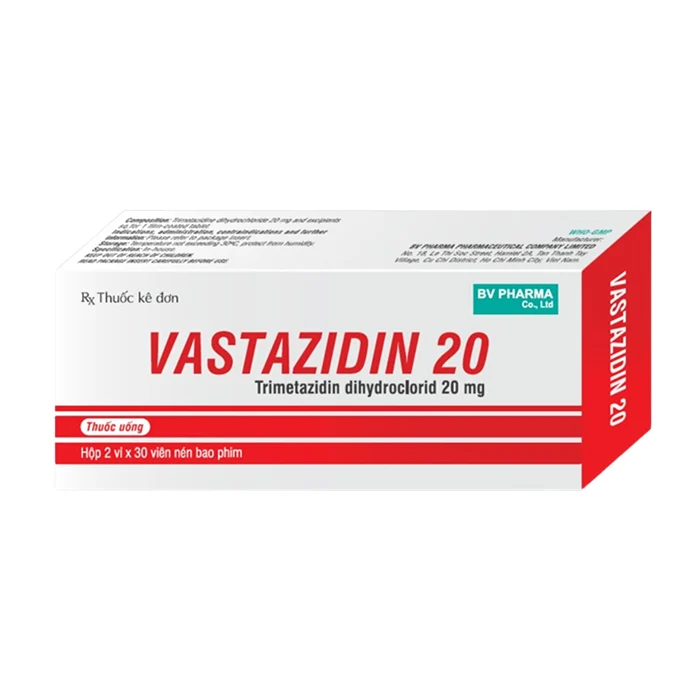 Vastazidin 20 (2 vỉ x 30 viên) - Điều trị triệu chứng đau thắt ngực