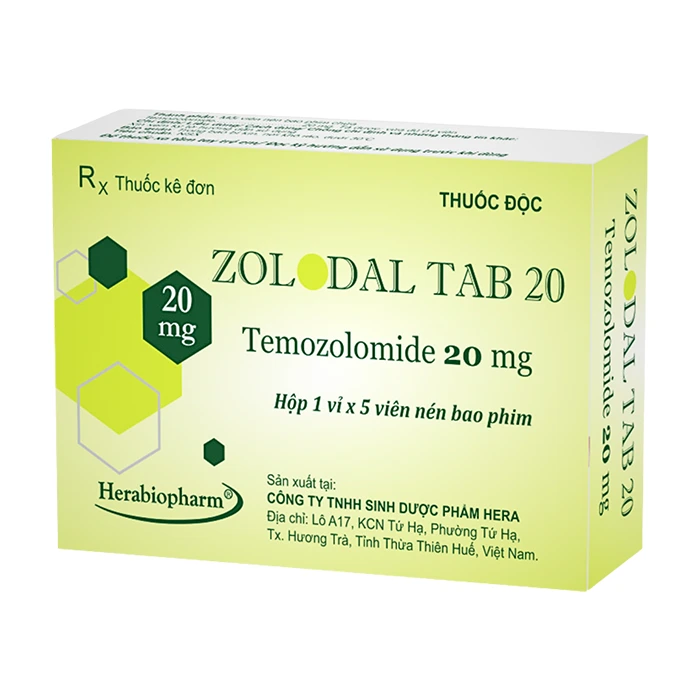 Zolodal Tab 20 (1 vỉ x 5 viên) - Điều trị ung thư