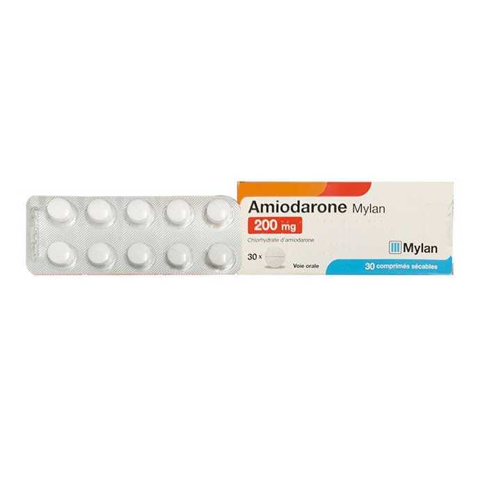 Amiodarone Mylan (30 viên) - Điều trị rối loạn nhịp tim