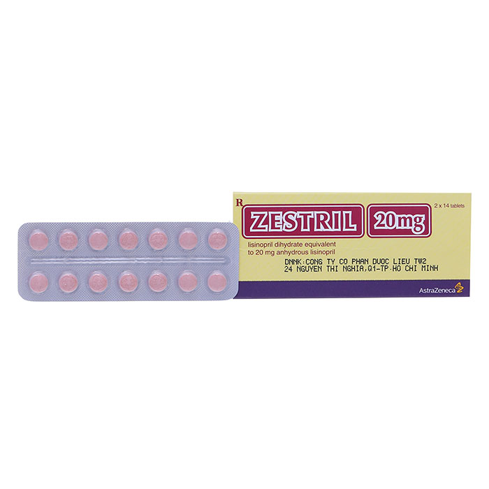 Zestril 20mg Astra Zeneca 2 vỉ x 14 viên