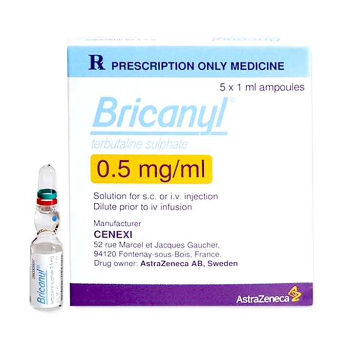 Thuốc hô hấp Astra Zeneca Bricanyl 05mg/ml 5 ống