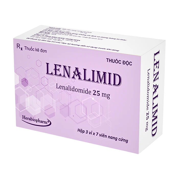 Lenalimid 25mg (3 vỉ x 7 viên) - Điều trị đa u tủy