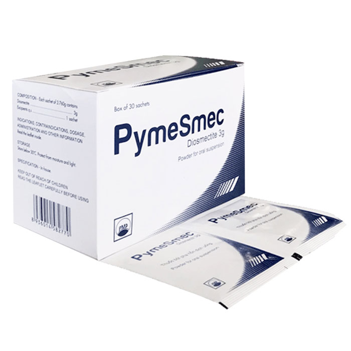 Thuốc tiêu hóa PMP Pymesmec 3g 30 Gói