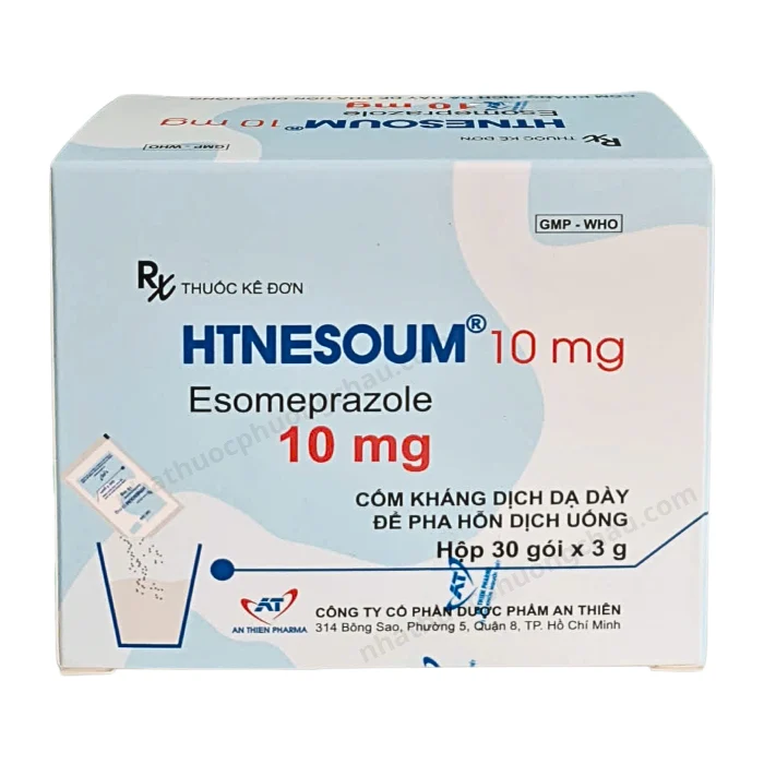 Htnesoum 10mg - Esomeprazol 10mg (Hộp 30 gói x 3g) - Điều trị trào ngược dạ dày - thực quản
