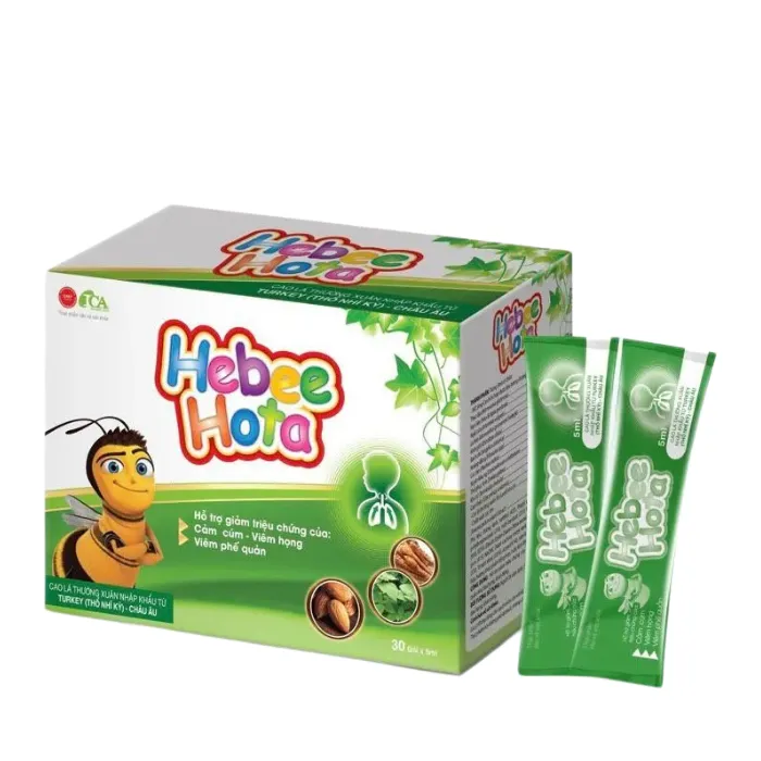 Hebee Hota (Hộp 30 gói) - Hỗ trợ giảm triệu chứng của cảm cúm, viêm họng