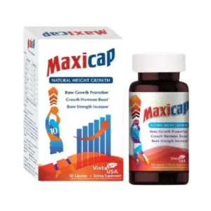 Maxicap (Lọ 60 viên) - Hỗ trợ tăng chiều cao tự nhiên cho trẻ từ canxi tương thích và tinh chất tuyến yên GH