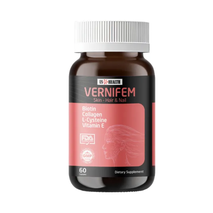 Vernifem (Lọ 60 viên) - Bổ sung dưỡng chất tái tạo, phục hồi da - tóc - móng