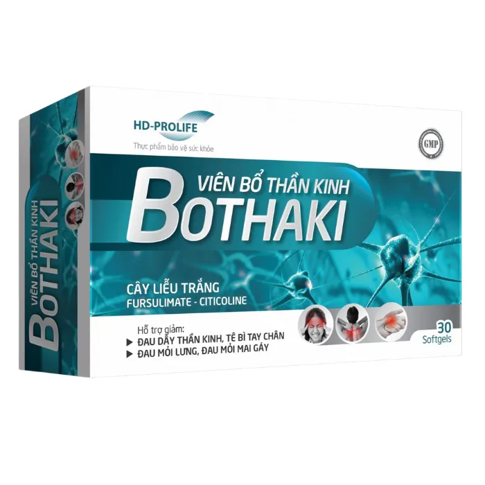 Bothaki (Hộp 30 viên) - Viên bổ thần kinh hỗ trợ điều trị suy nhược thần kinh
