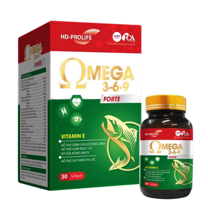 Omega 3.6.9 (Lọ 30 viên) - Bổ sung Omega 3-6-9, giảm cholesterol máu,