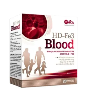 HD-Fe3 Blood (Hộp 4 vỉ x 5 ống x 10ml) - Siro bổ máu, bổ sung sắt, acid folic