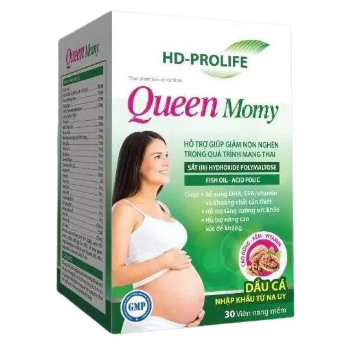 Queen Momy HD-Prolife (Hộp 30 viên) - Hỗ trợ giảm nôn nghén khi mang thai