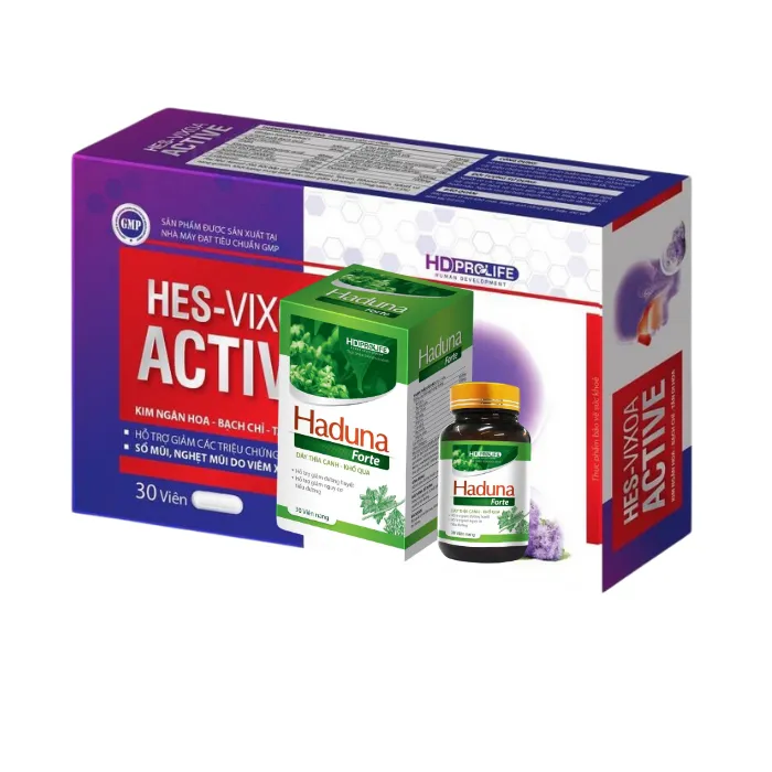 Hes vixoa active (hộp 30 viên) - Hỗ trợ giảm sổ mũi, nghẹt mũi do viêm xoang