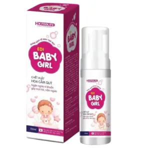 EDI BABY GIRL (Chai 100 ml) - Dung dịch vệ sinh cho em bé giúp ngăn ngừa vi khuẩn gây mùi hôi,nấm ngứa