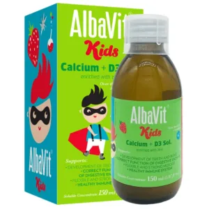 Albavit Kids Calcium + D3 (Hộp 1 lọ x 150ml) - Hỗ trợ điều trị dự phòng cho người có nguy cơ thiếu Calci