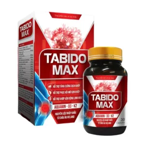 Tabido Max (hộp 1 chai 30 viên) - Hỗ trợ tăng tiết dịch khớp, phục hồi mô sụn khớp