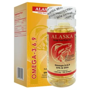 Dầu cá Alaska Deep Sea Fish Oil Omega – 3,6,9 (Hộp 100 viên) - Giúp tăng cường sức khỏe tế bào, thúc đẩy quá trình trao đổi chất,