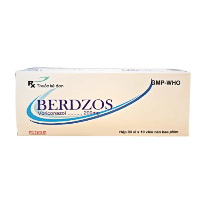 Berdzos 200mg (3 vỉ x 10 viên) - Thuốc điều trị nhiễm nấm Candida