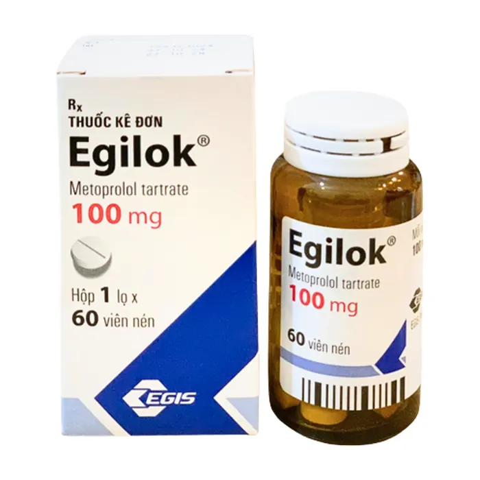 Egilok 100mg (60 viên) - Điều trị tăng huyết áp, loạn nhịp