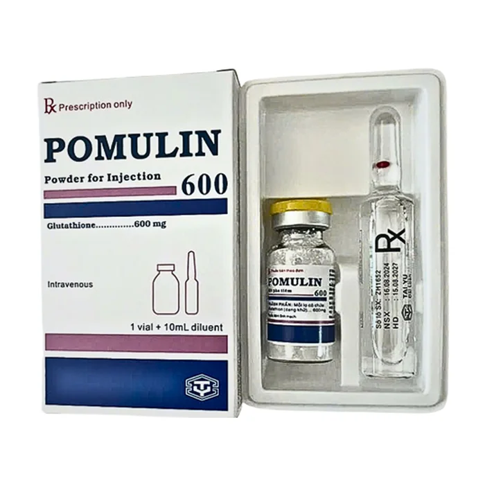 Pomulin 600 (Hộp 1 lọ bột + 10ml) - Điều trị bệnh ung thư