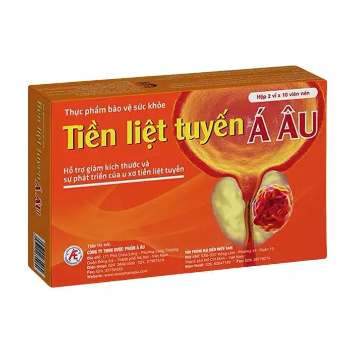 Tiền liệt tuyến Á Âu (Hộp 2 vỉ x 10 viên) - Giảm sự phát triển của u xơ tuyến tiền liệt