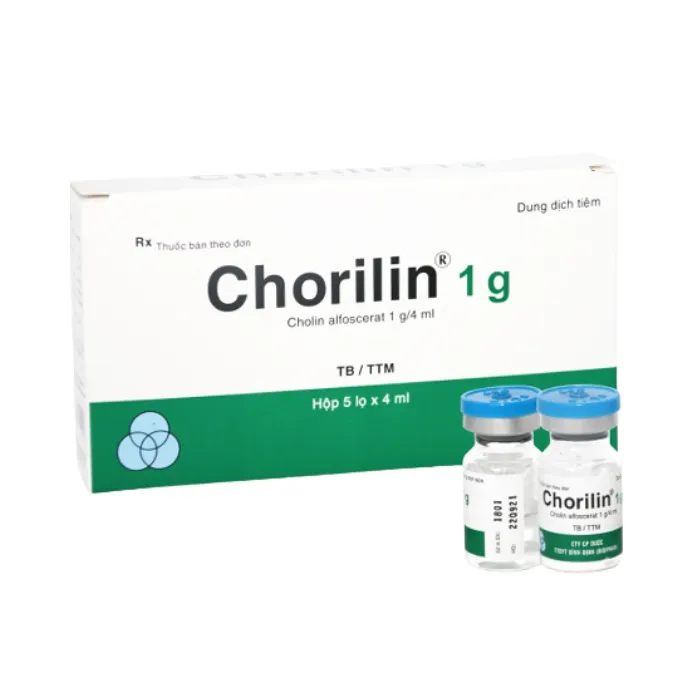 Chorilin 1g (Hộp 1 x lọ 4ml) - Điều trị suy giảm trí nhớ, tăng cường chức năng não