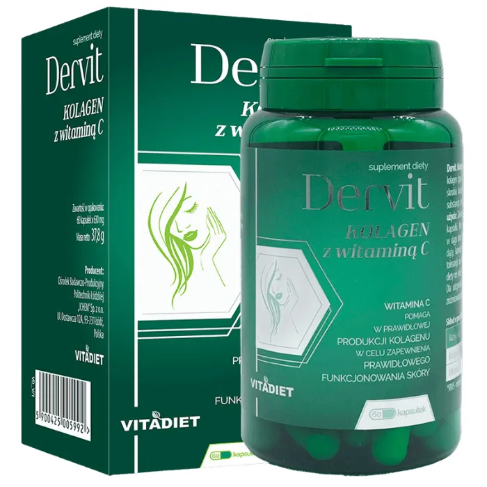 Dervit Kolagen (60 Viên) - Bổ sung collagen và vitamin C, hỗ trợ làm chậm quá trình lão hóa da