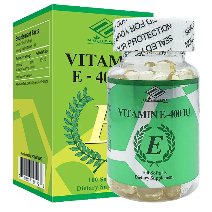 Vitamin E 400 IU (Hộp 100 Viên) - Viên uống đẹp da, làm chậm quá trình lão hóa da