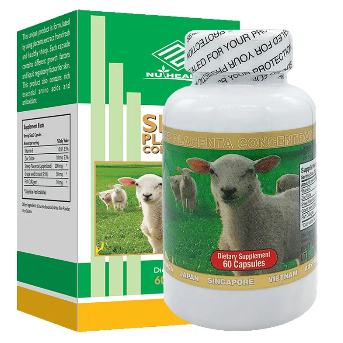 Sheep Placenta Complex (Lọ 60 viên) - Giúp làm đẹp da, hỗ trợ chống oxy hóa, chống lão hóa