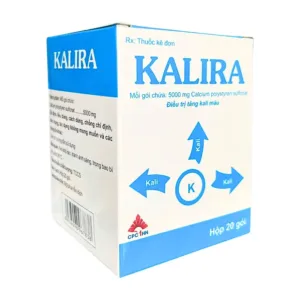 Kalira 5000mg Calci polystyren sulfonat - Điều trị tăng kali máu