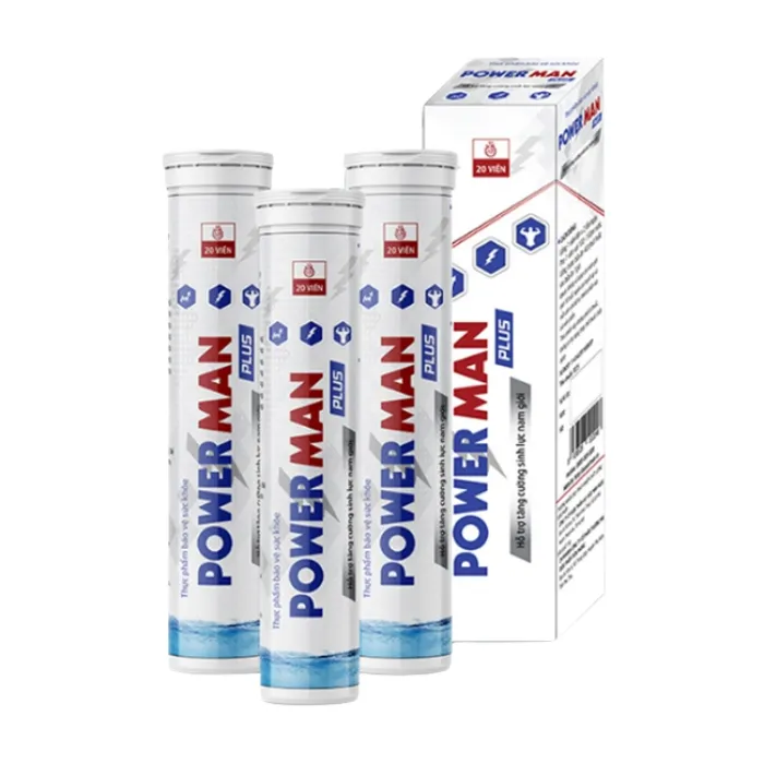 Power Man Plus (Tuýp 20 viên) - Viên sủi tăng cường sinh lý nam
