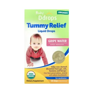 Ddrops Baby Tummy Relief Liquid - Giảm đầy hơi, đau bụng, đau bụng hữu cơ cho trẻ sơ sinh
