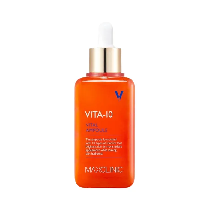 Maxclinic Vita-10 Whitening ampoule 100ml - Serum chống lão hóa xóa nhăn chống nắng
