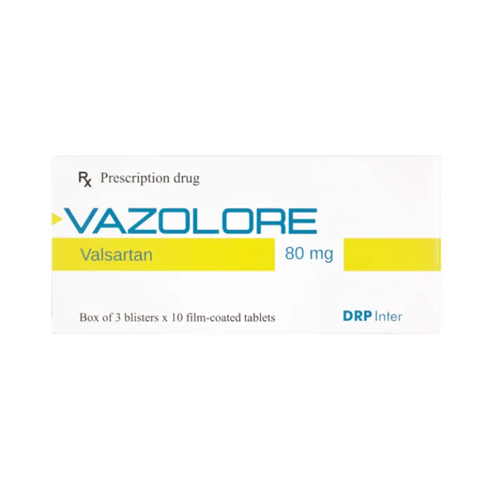 Vazolore 80mg (Hộp 3 vỉ x 10 viên) - Điều trị tăng huyết áp nguyên phát