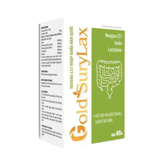 Gold Sury Lax (Lọ 60 ml) - Cải thiện rõ tình trạng táo bón ở mọi lứa tuổi