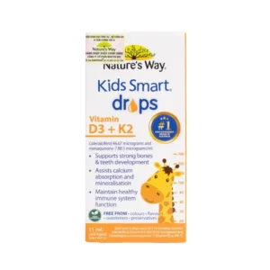 Nature\'s Way Kids Smart Drops Vitamin D3 + K2 (11ml) - Bổ sung D3K2 Organic cho bé