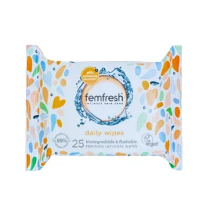 Femfresh Intimate Skin Care Daily Wipes (Gói 25 miếng) - Khăn ướt vệ sinh vùng kín hàng ngày
