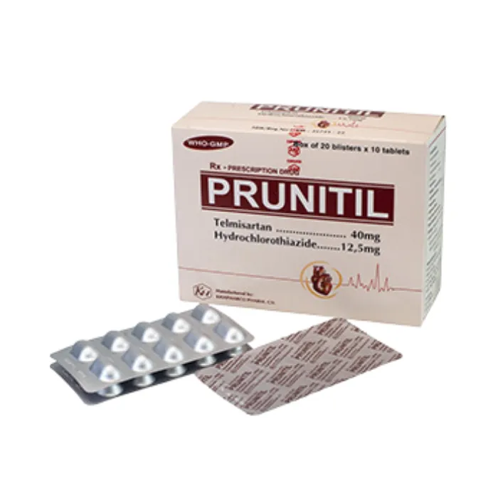 Prunitil 40mg/12.5mg (Hộp 20 vỉ x 10 viên) - Điều trị tăng huyết áp dạng uống