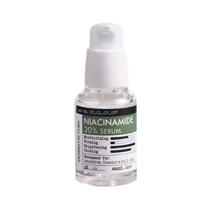 Tinh chất Derma Factory Niacinamide 20% Serum - Làm dịu và dưỡng ẩm