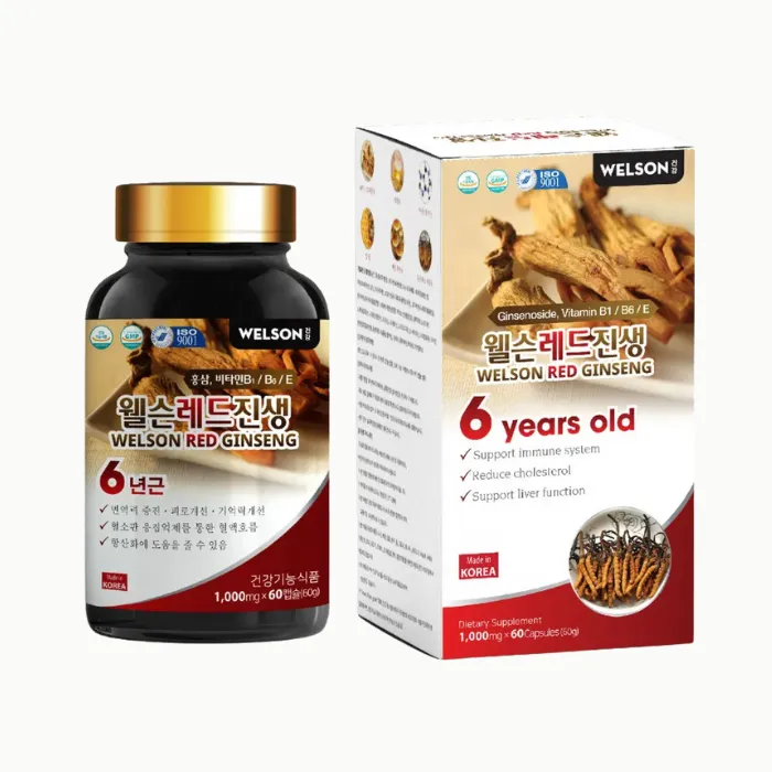 Welson Red Ginseng 6 years old (hộp 60 viên) AUTO-DRAFT