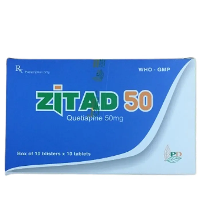Zitad 50 (Hộp 10 vỉ x 10 viên) - Điều trị các bệnh rối loạn tâm thần như tâm thần phân liệt